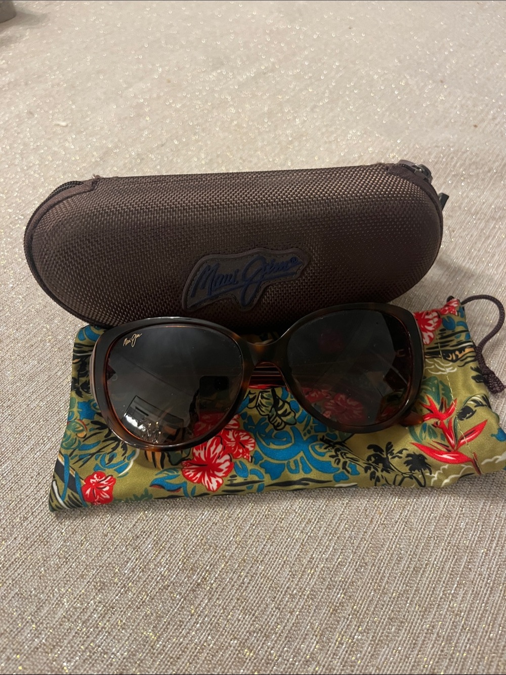Maui Jim Women's Tortoise Shell Sunglasses with Brown Gradient Lenses